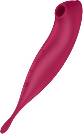Вибратор с воздушной стимуляцией клитора Satisfyer Twirling Pro красный